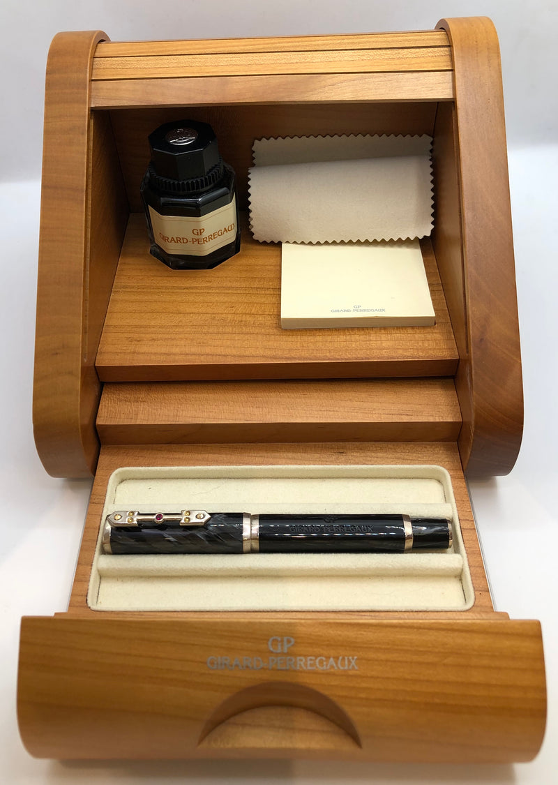 Limited Edition Sterling silver and grey resin Girard-Perregaux Tourbillon 081/150 fountain pen
