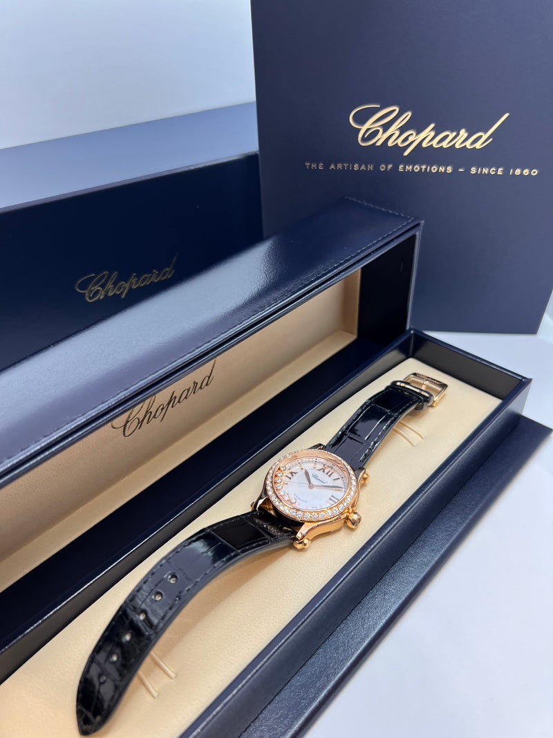 JUEGO COMPLETO RELOJ AUTOMÁTICO CHOPARD HAPPY SPORT PARA MUJER 36 MM