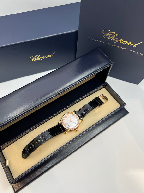 FULL SET LADIES CHOPARD HAPPY SPORT AUTOMATIC WATCH 36 MM