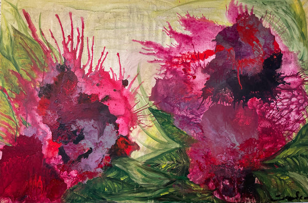Painting by Sandra Japiņa "Peonies", 2021
