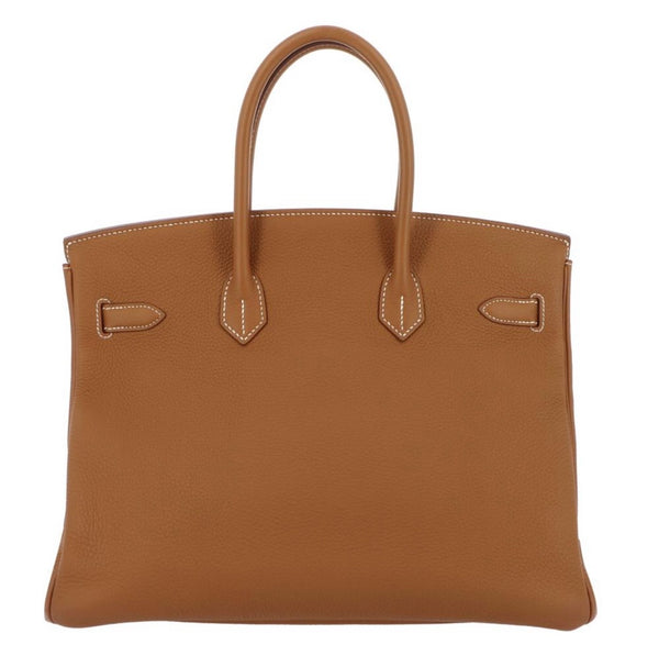 Hermés Birkin 35cm Oro de cuero Togo con herrajes de paladio